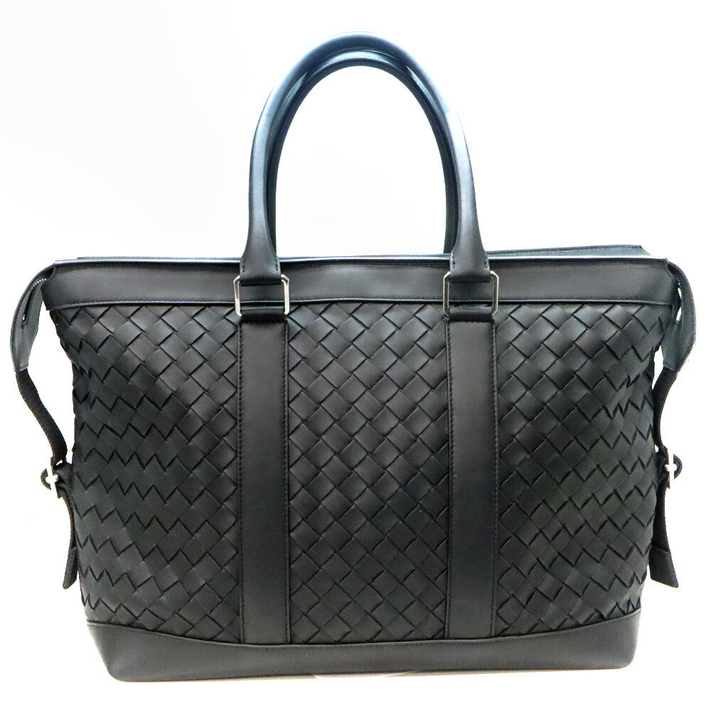 Bottega Veneta Intrecciato Woven Leather Tote Shoulder Bag Black
